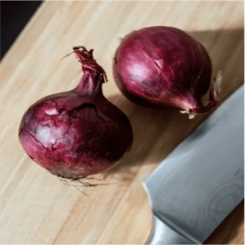 البصل الطازج والعضوي